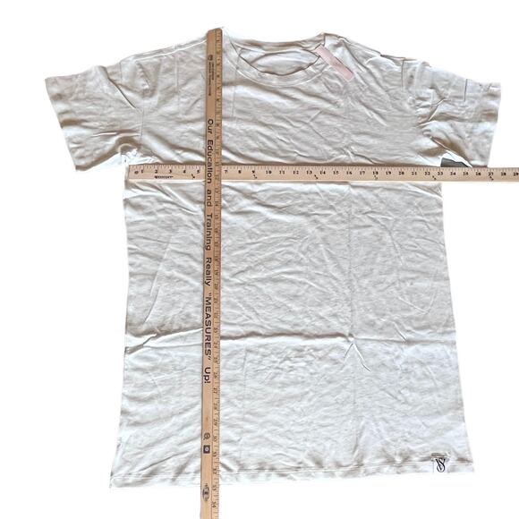 NEW Victoria's Secret SLEEP SHIRT Women's M/L 100% Cotton White Snow Heather PJS - Picture 3 of 13